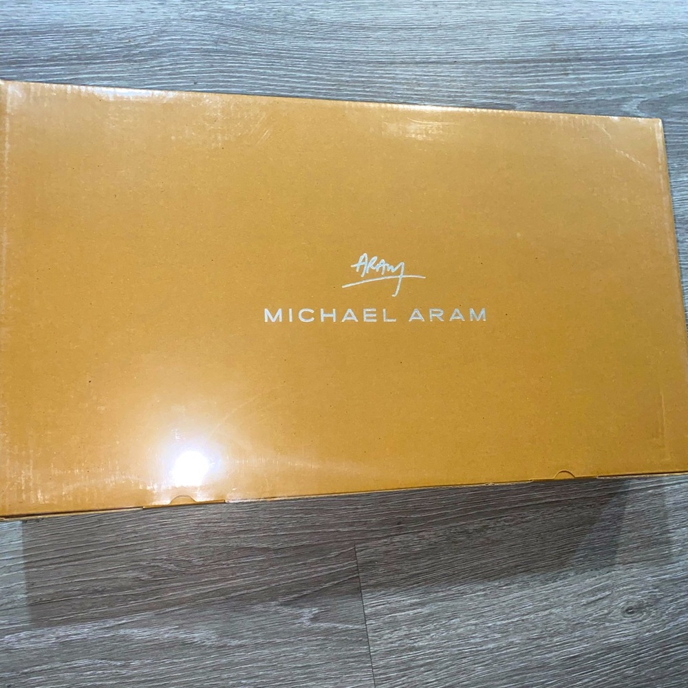 Michael Aram Medium Wheat Vase NEW IN BOX Stainless Steel Brass